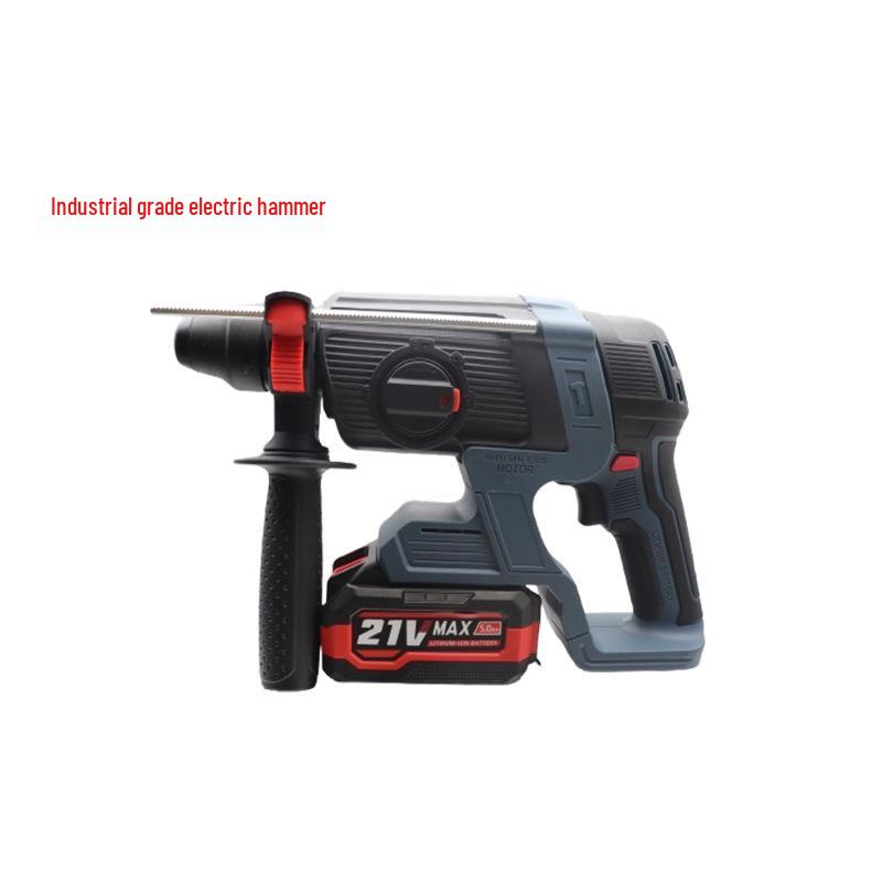 Industrial-Grade Cordless Brushless Lithium Hammer Drill: Multifunctional Concrete Three-in-One High-Power Electric Pick