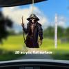 2D плоский хрустальный автомобильный кулон, украшение для зеркал заднего вида, рюкзака или брелок, подходит для украшений на Хэллоуин и Жнеца
