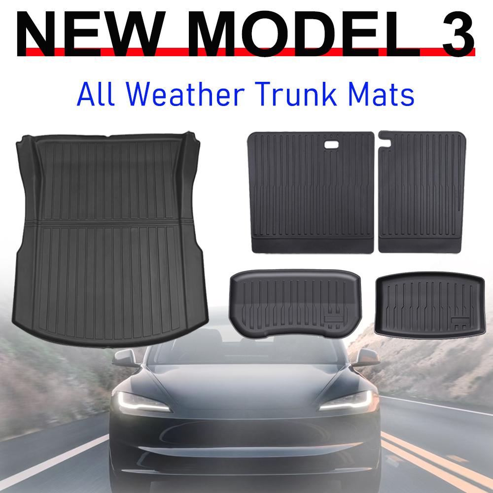 Для Tesla Model 3 2026 2025 2024 Передний Задний Коврик Багажника Заднее Сиденье Спинка Защитные Накладки Грузовой Вкладыш Антигрязевой Коврик Аксессуары