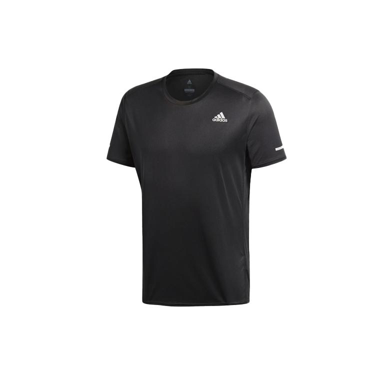 adidas Футболки Мужские Черные С Круглым Вырезом Умеренный Прямой Крой CG1953