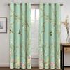 3D Flowers Classical Art Green Yellow Curtains 2 Panels Applicable Living Room Bedroom Kitchen Balcony Window Decor