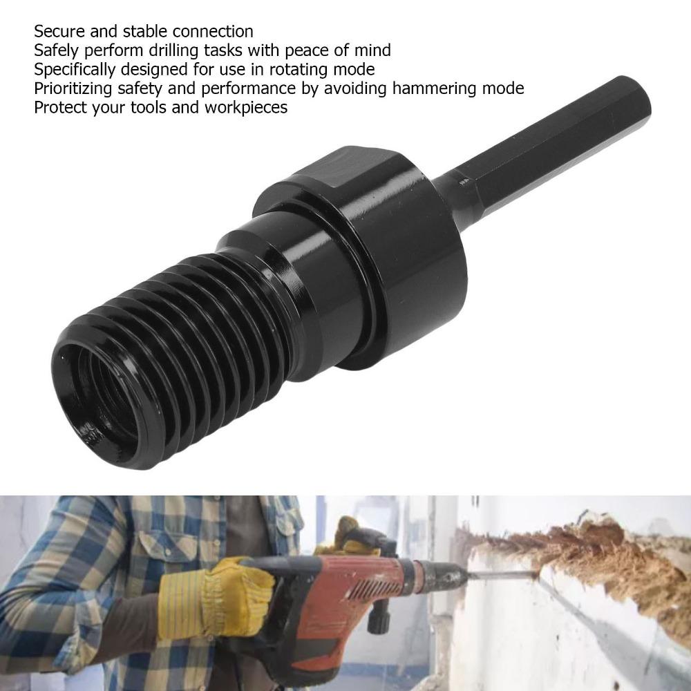UNC 1 1/4 Thread Drill Bit Adapter 40Cr Steel Extension Rod Hex Shank Converter Concrete Coring