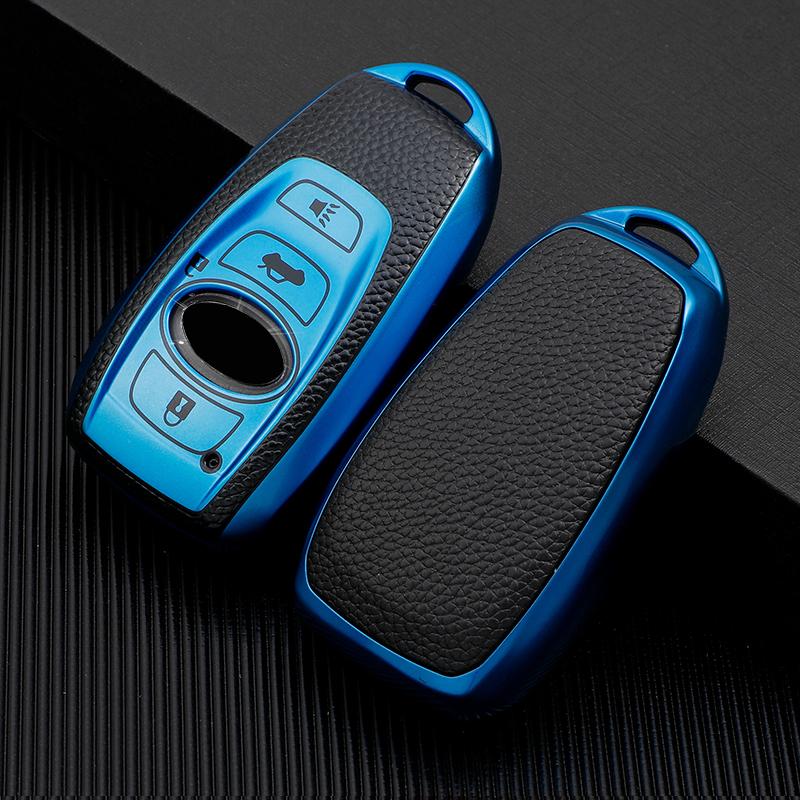 Tpu Key Leather Car Smart Cover Case Shell Holder Protector Keychain For Subaru Xv Brz Forester Legacy Outback Accessories