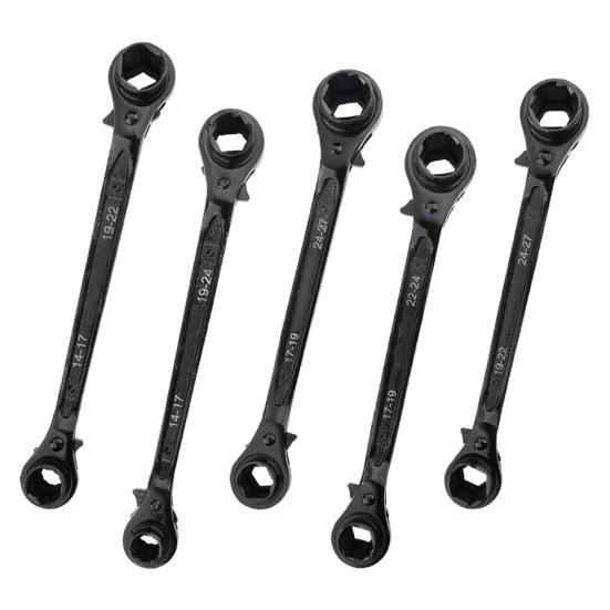 Многофункциональный двусторонний ключ с двойной головкой, не подверженный ржавчине, оборудование для мастерских, быстрый трещоточный ключ для дома