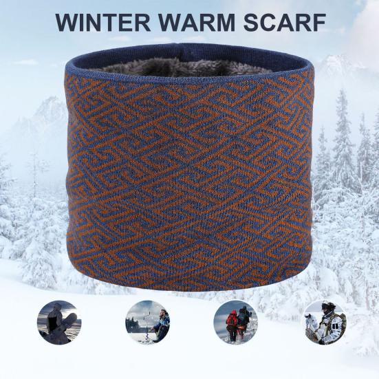 Winter Neck Warmer Women Men Thickened Fleece Lining Scarf Thick Windproof Ski Neck Gaiter