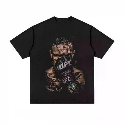 2025 Новый Ретро Тренд Портрет Классический Принт Звезды UFC Женская Мужская Футболка Хлопок Мода Y2K Топ Летняя Одежда с Коротким Рукавом Футболка