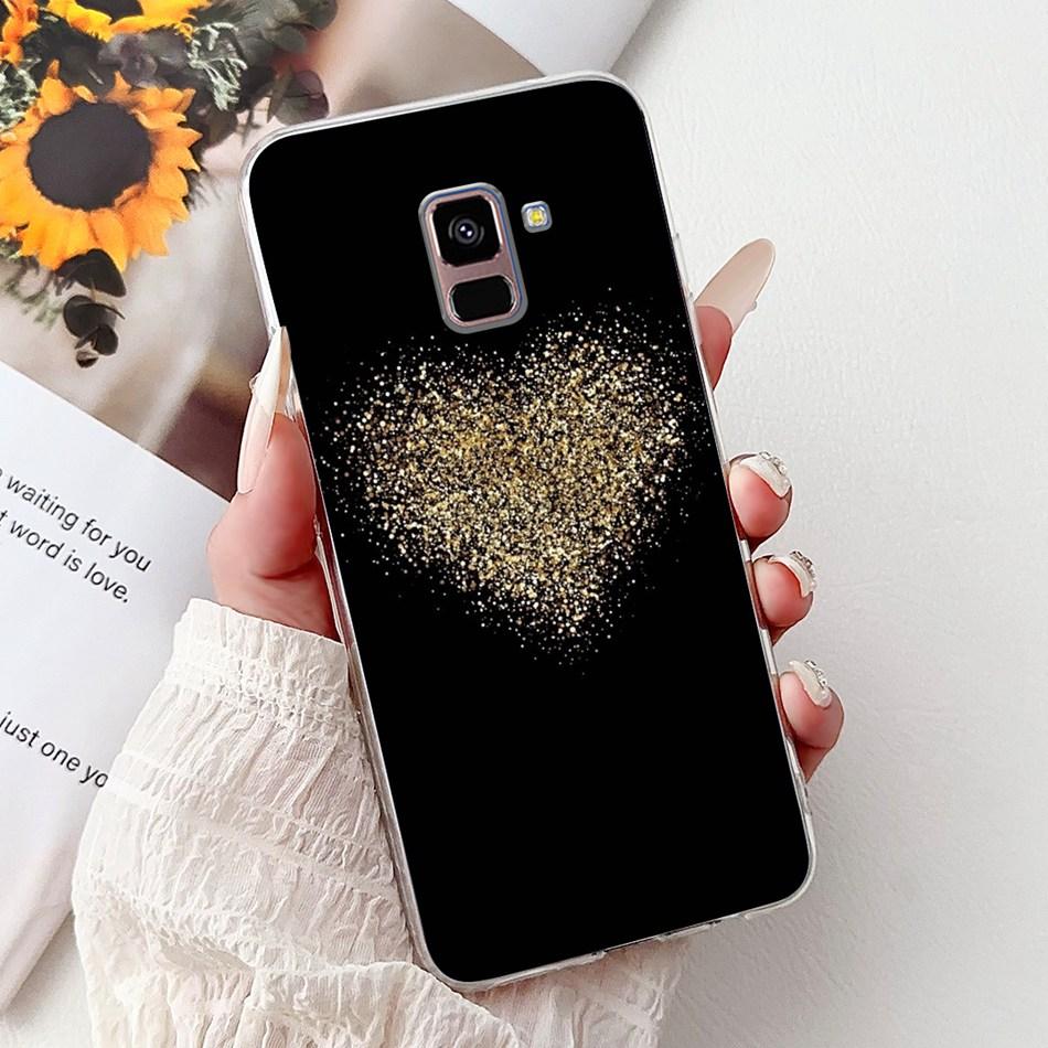 Phone Case For Samsung Galaxy A8+ (2018) SM-A730F / A8 (2018) SM-A530F Elegant Floral Butterfly Soft Silicone TPU Cases