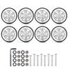 Set of 8 Travel Luggage Suitcase Replacement Wheels 60mm Plastic Caster Wheels Repair Kits Shelf Replacement Wheels