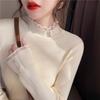 Semi-turtleneck Sweater Bottoming Shirt, New Great-looking Atmosphere, Wear a Top, Autumn and Winter Lace Knitted Sweater