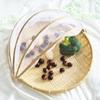 1/3pcs Anti-mosquito Hand-Woven Food Serving Tent Basket Bamboo Storage Basket Tray Portable Outdoor Picnic Mesh Net Cover