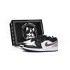 Air Jordan 1 Низкие винтажные баскетбольные кроссовки с нескользящей и износостойкой подошвой Мужские Черно-коричневые 553558-131(Team85-S-BOX-A)