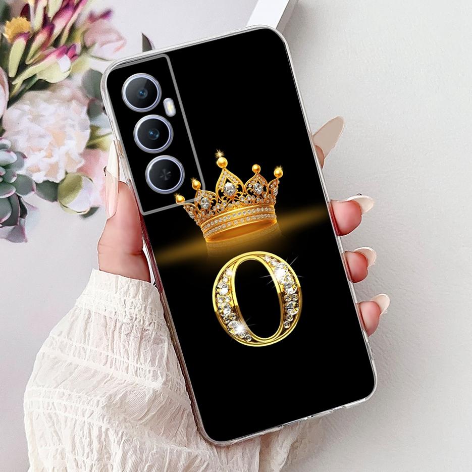 Для Realme C65 4G Чехол RMX3910 Прозрачный Силиконовый Роскошный Чехол с Буквами Мягкий Тонкий Чехол для Телефона Для Realme C65 RealmeC65 4G Fundas Оболочка