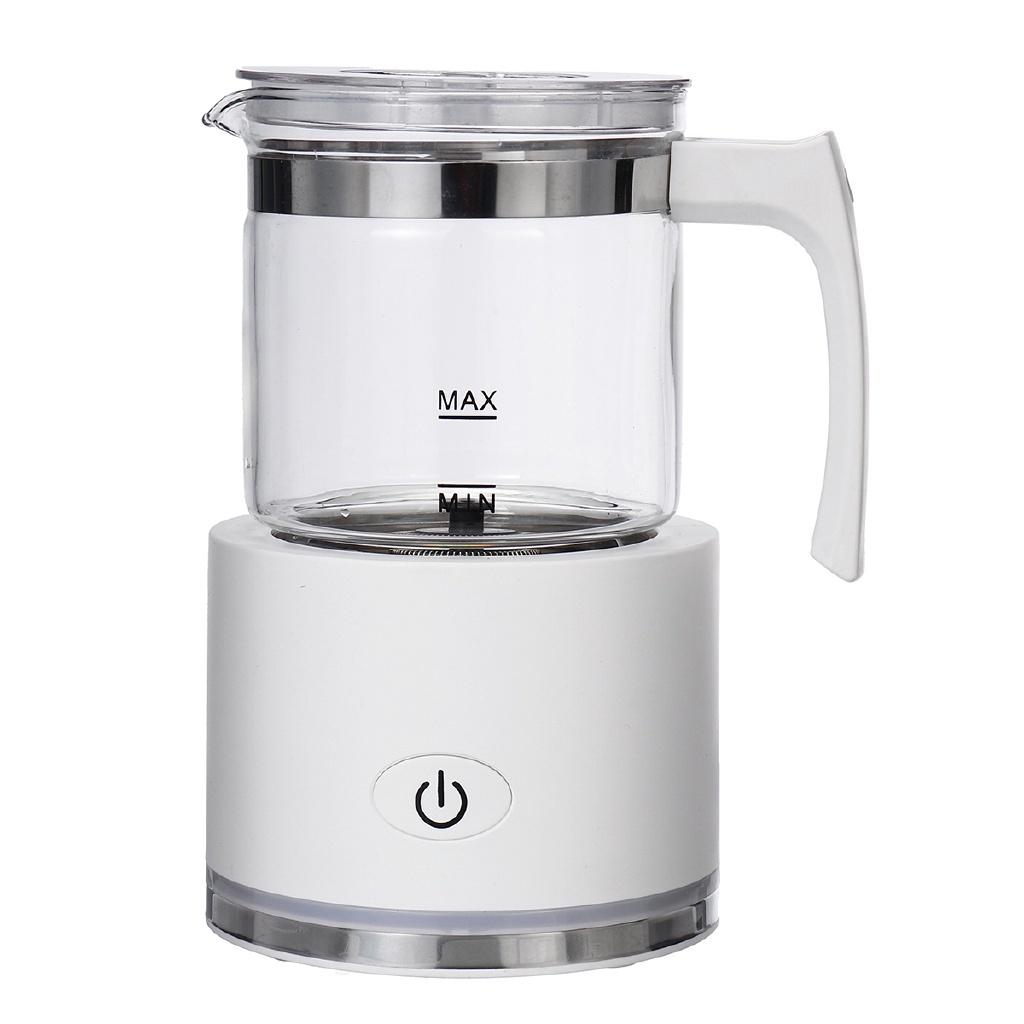 Large Capacity Electric Milk Frother LED Electric Milk Frother Automatic Foam Maker for Hot & Cold Milk Foam Stainless