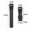 SEIKO DIVER'S Watch Band in Black Rubber Replacement strap for 22MM Size