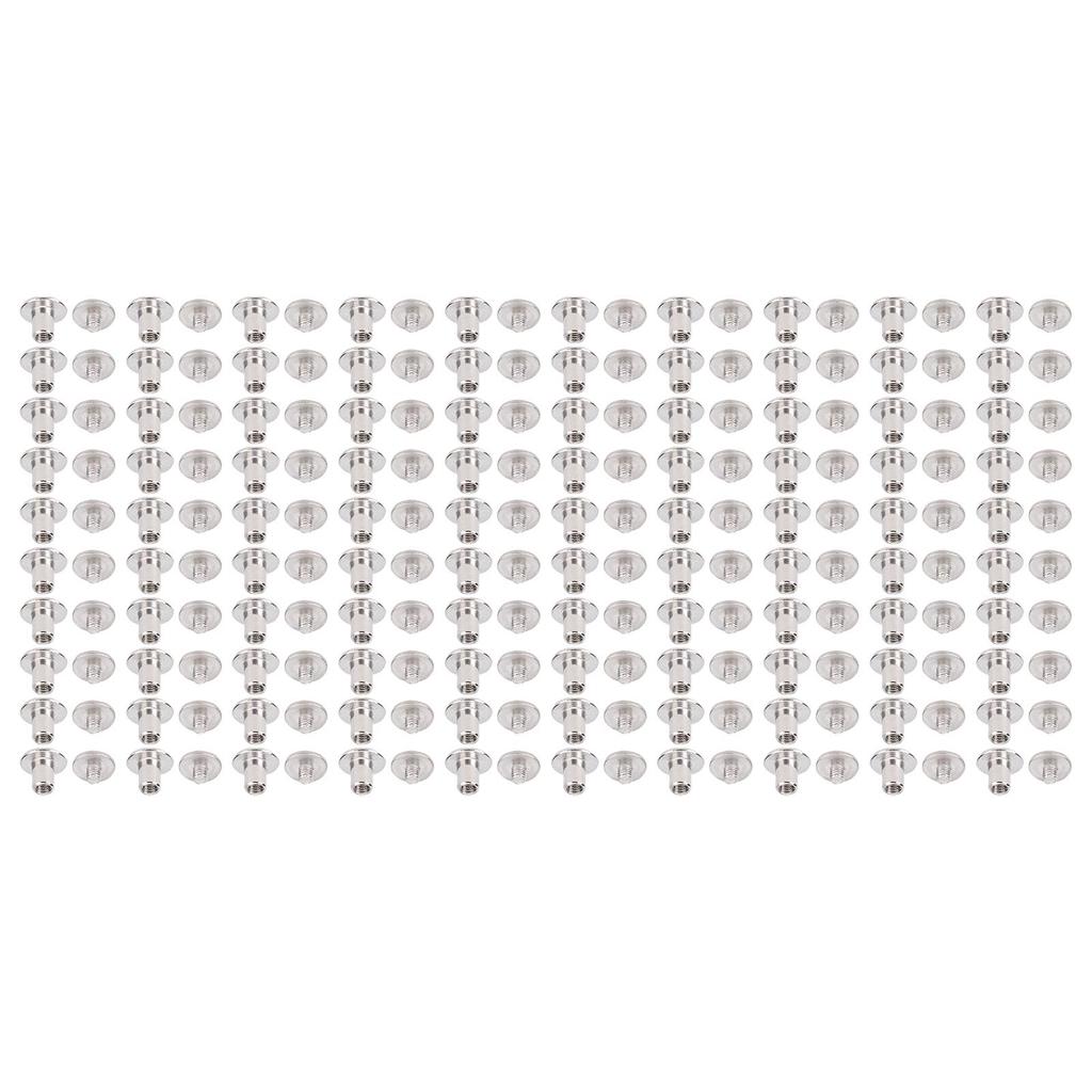 100 пар 0,16x0,35x0,33 дюйма Комплект кожаных заклепок M3 Нержавеющая сталь Круглая плоская головка Заклепка и винт