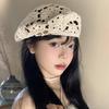 Japanese Style Flower Hat Breathable Crochet Knitted Cap Elegant Hollowed Out Beret  Gift