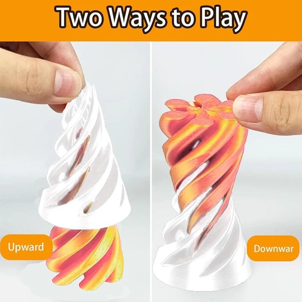 Коллекционная 3D-печатная 3D-декорация Игрушка Эффект иллюзии Игрушка-антистресс Мини-игрушка "Вихрь" Мини-размер Игрушка "Спиральный конус" Настольная игрушка