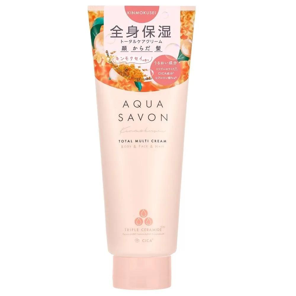 Aqua Savon Многофункциональный крем для лица и тела с ароматом османтуса 230 г Набор из 3 шт.