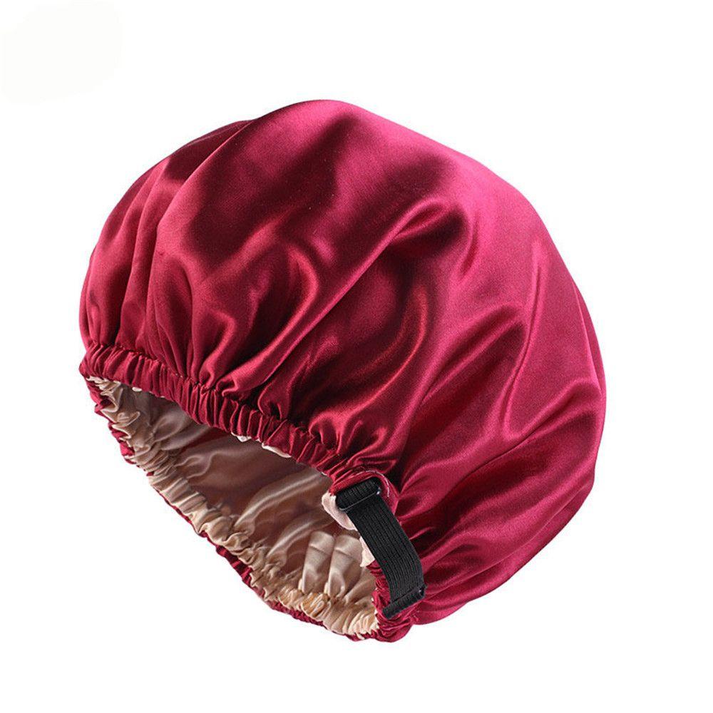 Women Flat For Sleeping Round Headwear Satin Hair Cap Haircare Ceremony Adjustable Night Hat