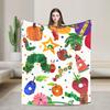 The Very Hungry For Caterpillar Blankets  Soft Funny Plush Throw Blanket For Students Bedroom Flannel Bedspread Bed Cover