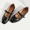 Модные туфли Мэри Джейн с заклепками, кожаные балетки, лето 2025, новая коллекция, классические, повседневные, удобные, мягкие, Zapatos De Mujer