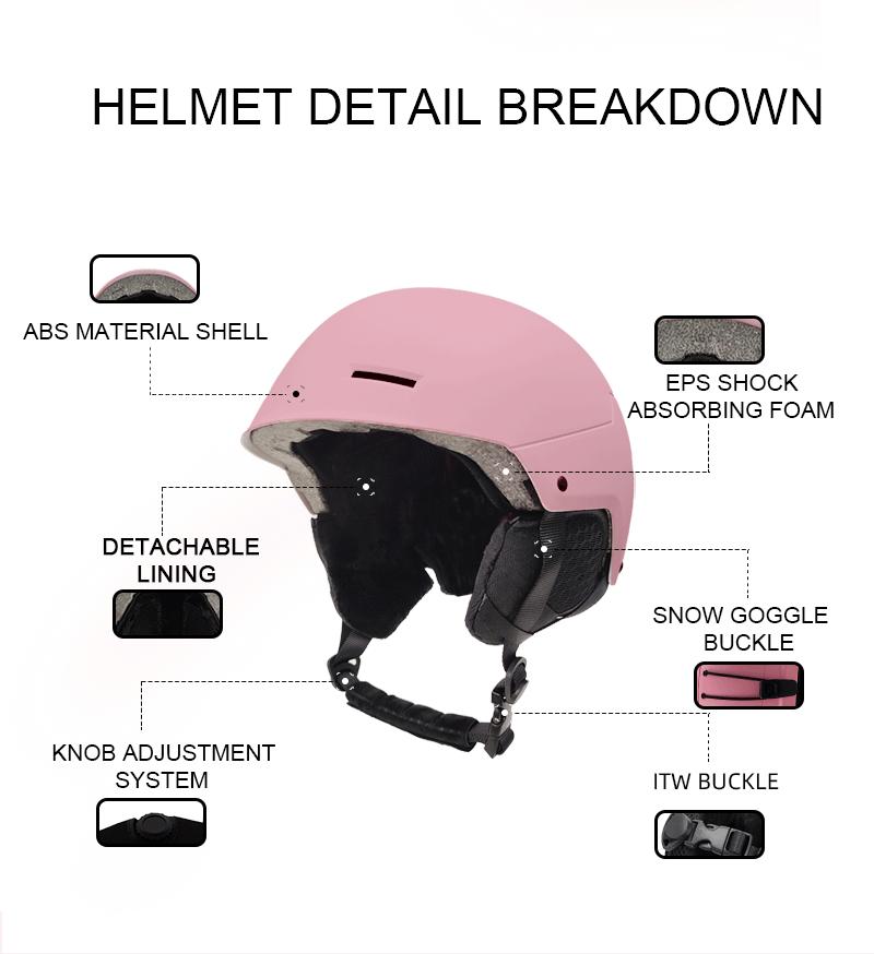 Yoloon Adjustable Fit Snowboard Ski Helmet for Adults Good Price Lightweight Protective Sport Gear for Winter