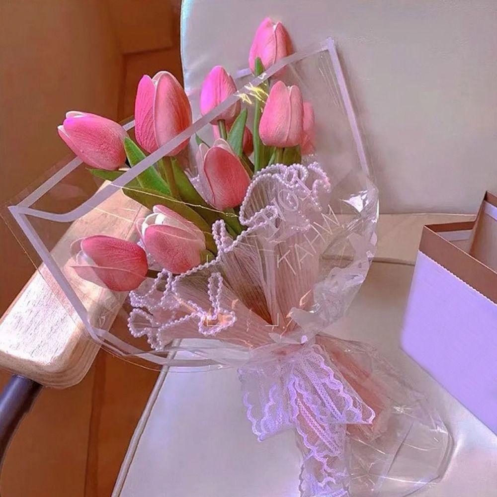 30Pcs/Set Photo Props Flower Wrapping Bag Flower Packaging Materials for Mother's Day