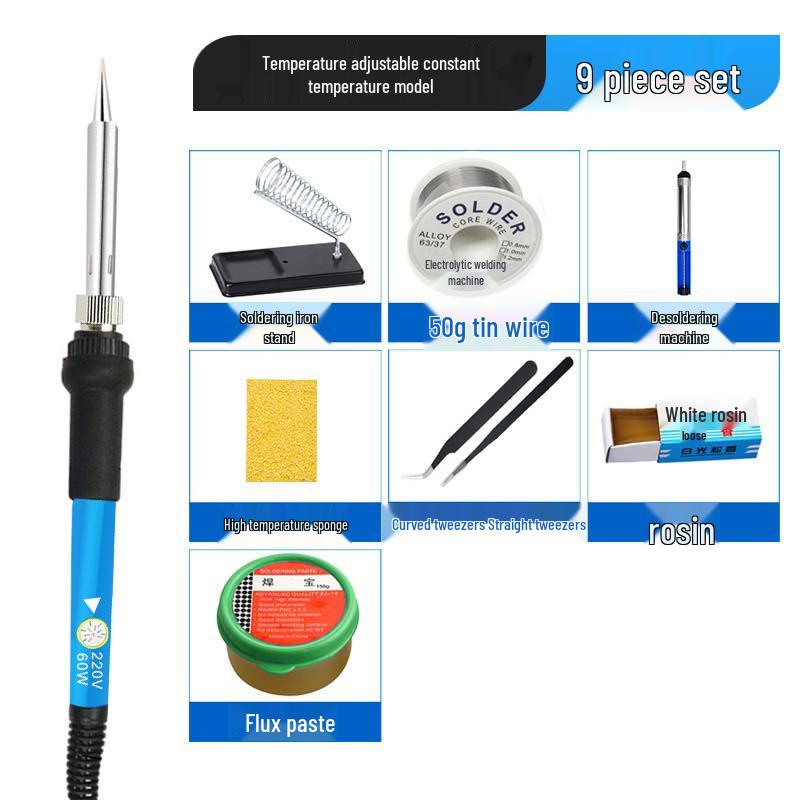 Adjustable 60W Electric Soldering and Pyrography Iron Set for Repair and Welding