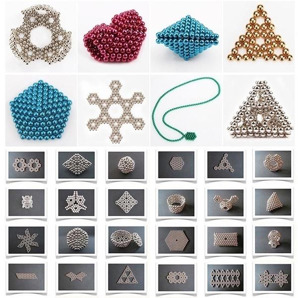 Newly 216PCS Magic Ball Cube Ball Leisure Puzzle Magic Beads Creative Decompression Colorful Magic Ball Holiday Gift
