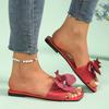Мода 2025 Бренд Женская обувь Открытый носок Женские тапочки Мода Уличные Повседневные Летние Цветочные Большой размер Легкие Мягкая подошва Плоские тапочки