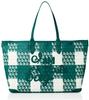 Сумка-тоут Я - пластиковый пакет Тоут Маленький мотив Клетка на переработанном холсте Изумрудный [Anya Hindmarch] Женская [Предмет]