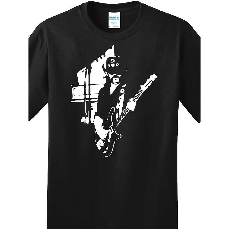L-Emy Kilmister Band T-Shirt | Anime Clothes, Casual Crew Neck, Slight Stretch Fabric, Regular Fit, Print Pattern, Perfect For Men And Gifts For