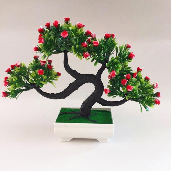 Искусственный цветок, дерево, растение, бонсай в горшке, садовая вечеринка, настольная мебель, декор