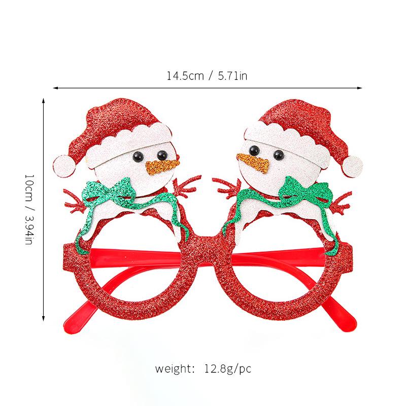 Cartoon Christmas Glasses - Festive Dress-Up Props for Kids & Adults
