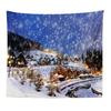 Supply Nordic Christmas Snow Town Fireworks Scenery Christmas Tree Tapestry Wall Mural
