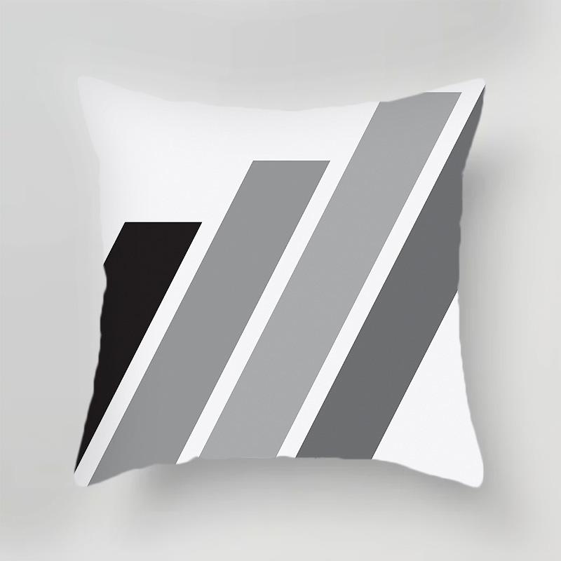 Luxury Home Decoration Cushion Cover Black Gray Dark Black and White Style Pillow Cover Office Sofa Cushion Cover