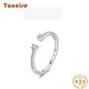 Tancise Classic 925 Sterling Silver Zircon Ring Ladies Jewelry Wedding Promise Party Gift