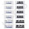 ABS 260 220 370 240 180 230 Буква Turbo Объем двигателя Логотип Турбо Значок на заднюю дверь Наклейки Аксессуары Стайлинг автомобиля