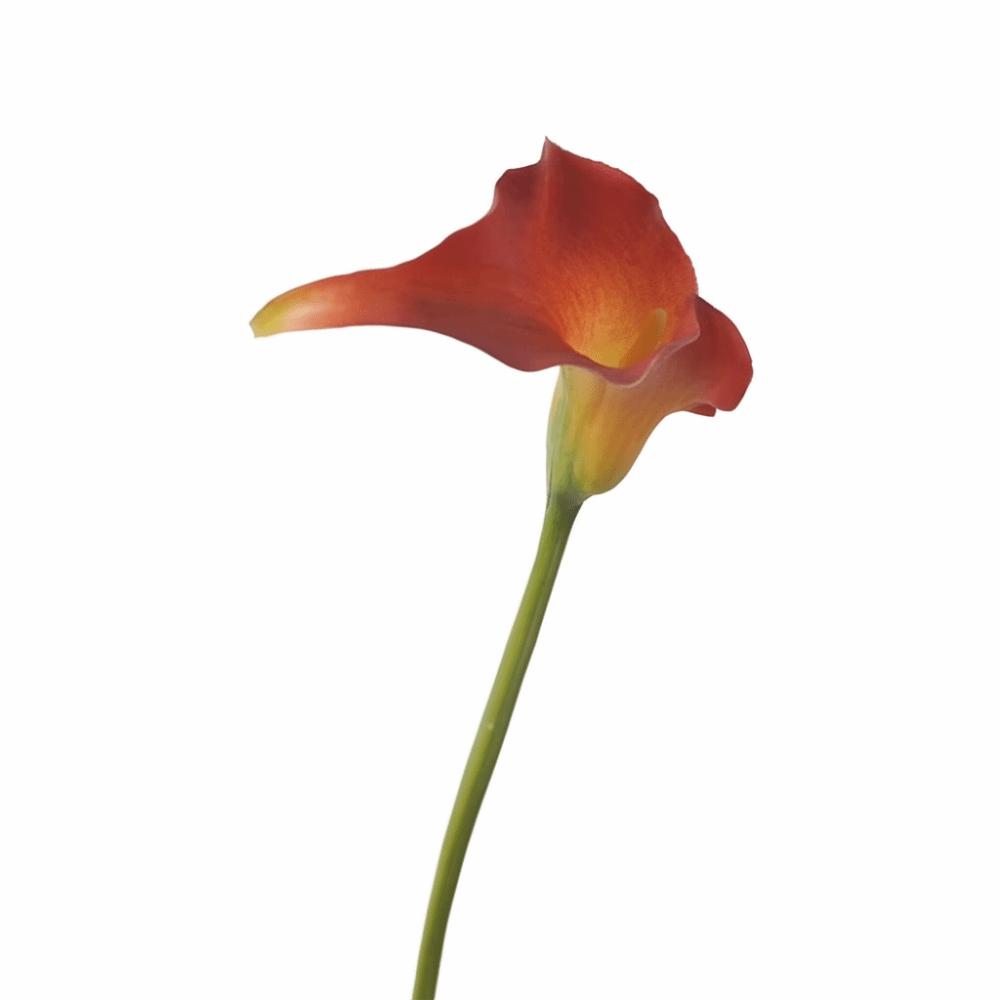 Cute Soft Touch Artificial Calla Realistic Appearance Mini Style Calla Flower Artificial Flower Stem Wedding Bouquets