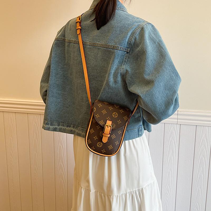 Изысканная сумка для мобильного телефона, женская новая высококлассная наплечная сумка с принтом, ретро универсальная маленькая квадратная сумка, модная сумка-мессенджер