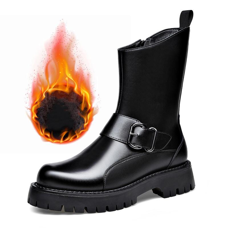 Модные мужские ботинки челси дизайнерская обувь сценическое платье для ночного клуба натуральная кожа ботинки на платформе стильные осенне-зимние ботинки