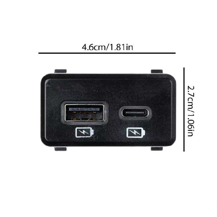 Незаменимый автомобильный USB-разъем для T98Q7-6RR0A T98Q76RR0A T99Q7-6LB0A T99Q7-6LB0B, Функция быстрой зарядки, Не требует инструментов