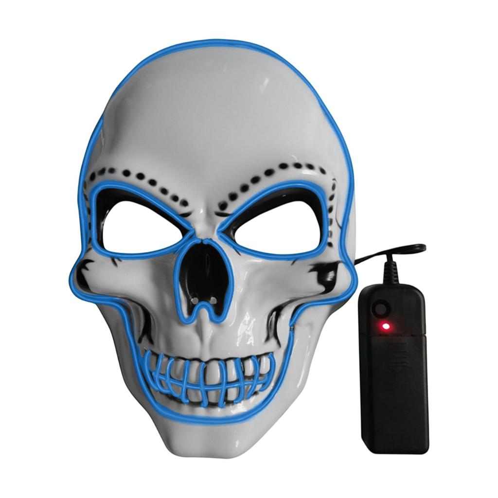 PVC Whites Skulls Mask Led Mask Halloween Luminous Mask Holiday Party Luminous Cold Light Masks