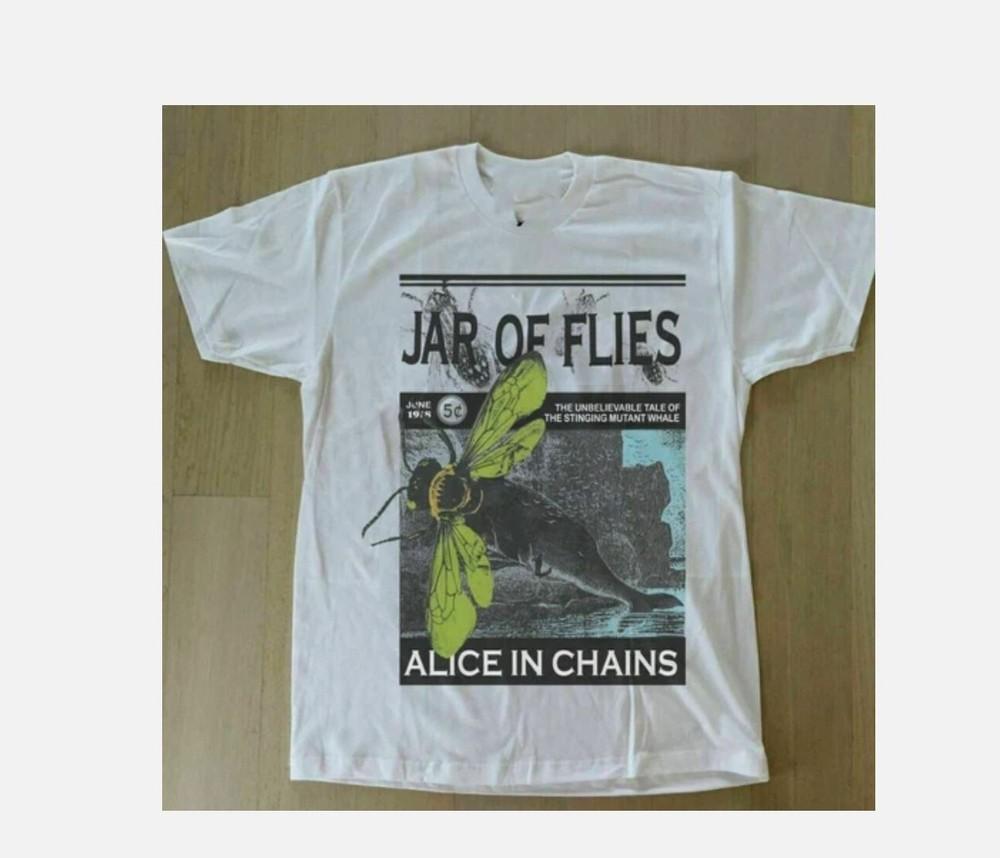 VTG 1994 Alice In Chains Jar of Flies Concert White Unisex T Shirt Unisex T-Shirt