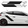 1 комплект Боковые наклейки на двери автомобиля Для Renault Megane Авто Спортивные полосы Виниловые наклейки ПВХ Самоклеящиеся Аксессуары для украшения кузова автомобиля