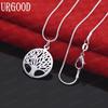 925 Sterling Silver Tree of Life Pendant Necklace Fashionable Wedding Jewelry