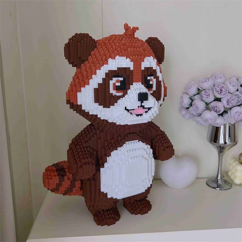 Кавайный 3D DIY Енот Кролик Строительные Блоки Игрушка Коричневый Музыкальный Медведь Группа Вечеринка Фигурка Модель Забавное Животное Сборка Подарок на День Рождения