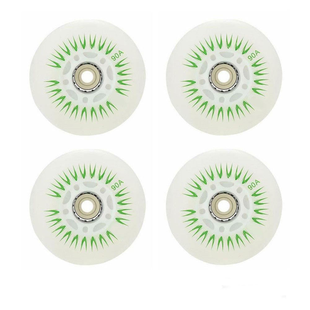 4 шт. Колеса для роликовых коньков Flash 90a со светодиодным освещением, колеса для катания на коньках 68/72/76//80 мм, скоростные коньки, модные роликовые коньки, полиуретановые шины
