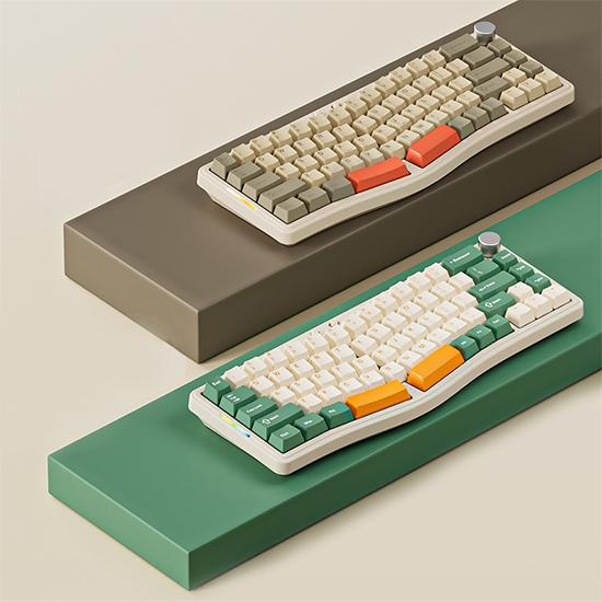 Ajazz AKS068pro Mechanical Keyboard Ergonomic Tri-Mode Gasket Structure VIA Solution Kit Finished Product