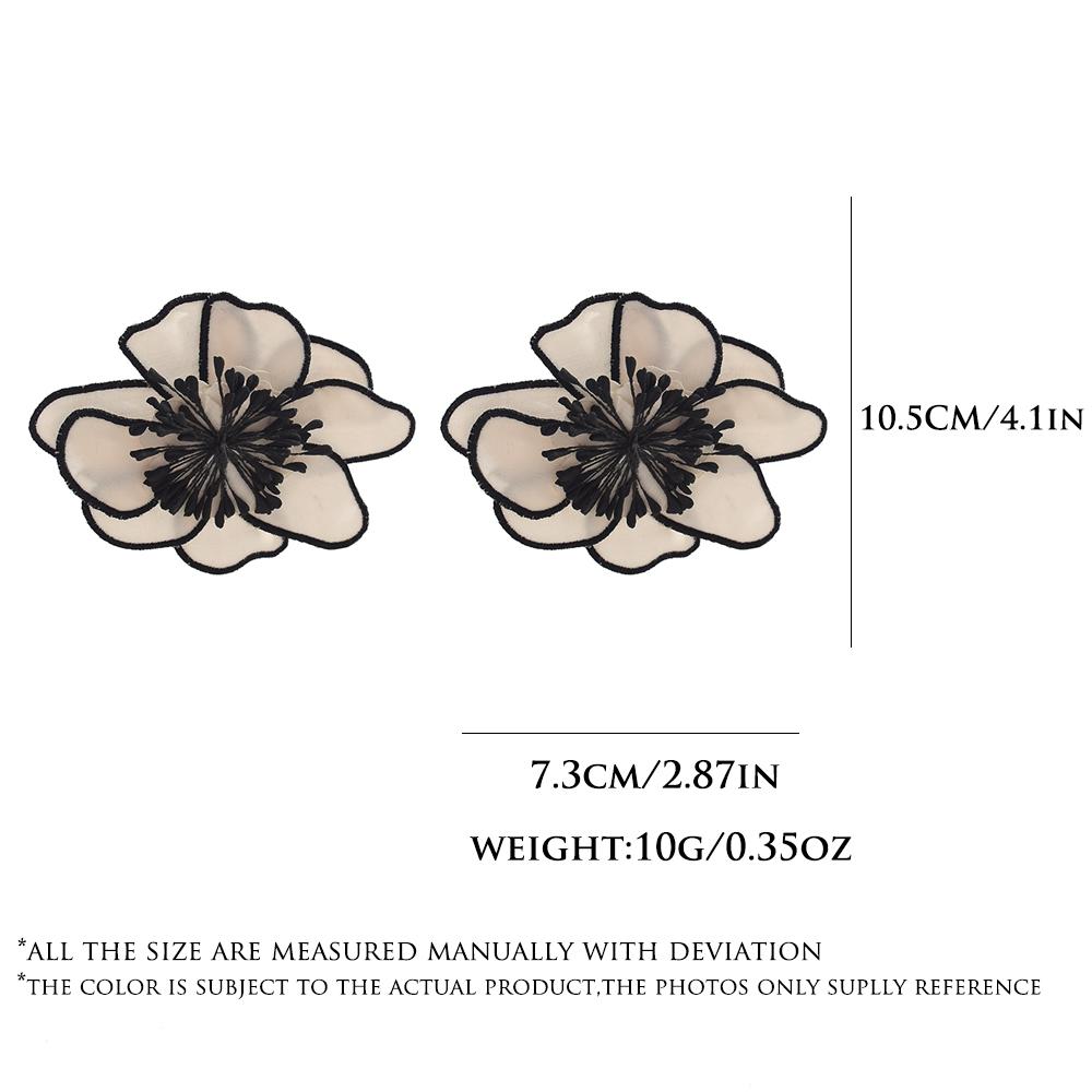 Преувеличенные большие цветочные милые серьги для женщин, эффектные серьги, романтические ювелирные аксессуары